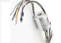 Melalui Lubang Listrik Slip Ring IP54 380VAC Dengan Ethernet Cable Rotary Union