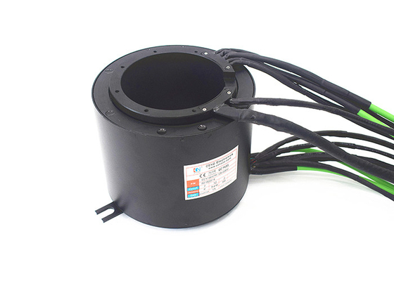 2 X 100M Melalui Lubang Ethernet Slip Ring Dia. 100mm Suhu -40 ° C