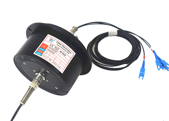 1 Single Mode 2 Multi Mode Fiber Optic Slip Ring Dengan Antarmuka SC