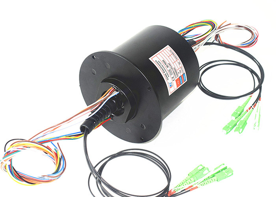MM Type Fiber Optical Rotary Joint SC / APC Connector 100rpm Flange