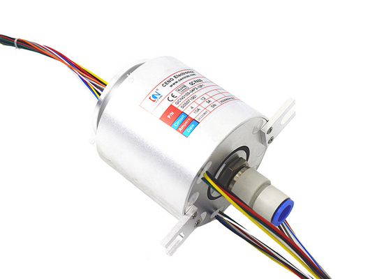 16 Sirkuit Pneumatic Slip Ring Gas Diameter 12mm Tabung Untuk Peralatan Medis