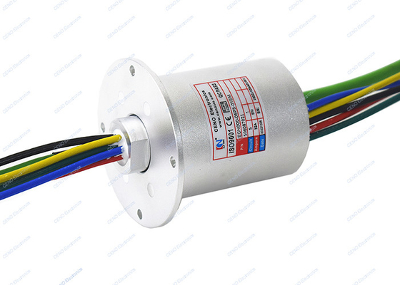 Ethernet 100m Signal Slip Ring Tegangan Peringkat 415v Dengan Flange