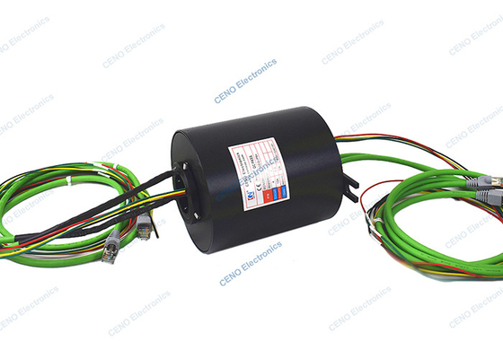 2 Channel Gigabit Ethernet Slip Ring Slip Ring Terintegrasi Untuk Aplikasi Industri