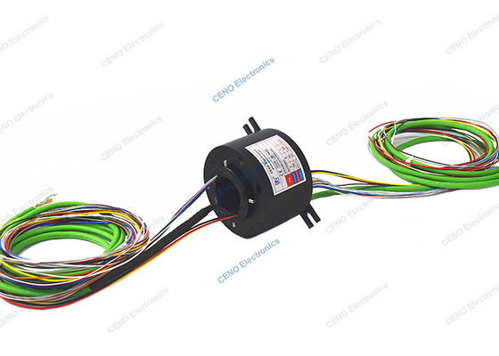 100M Megabit Ethernet Melalui Lubang Slip Ring IP54 Untuk Mesin Otomatis