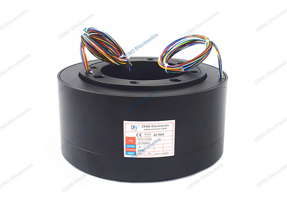 8 Sirkuit Signal Slip Ring Dengan Inner Bore 115mm Untuk Motion Simulator