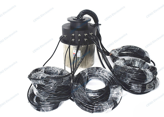 Electric Power Carbon Brush Slip Ring IP65 Pemasangan Flange Kontak Logam Mulia