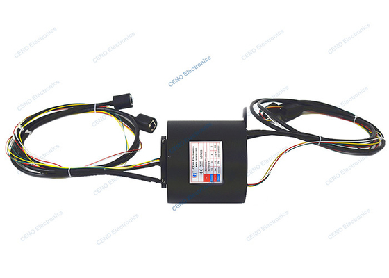 100M Megabit Ethernet Signal Slip Ring Gabungan Putar Listrik