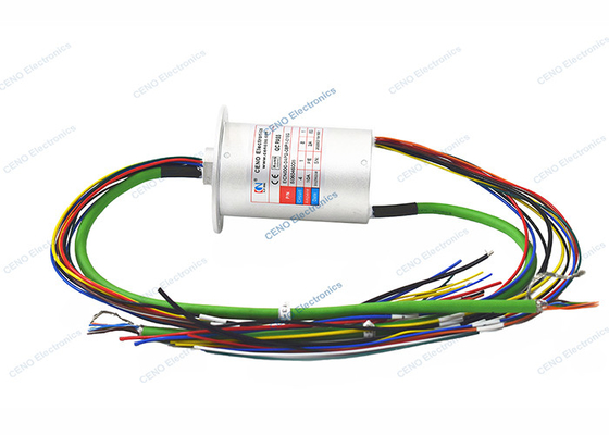 1000M Gigabit Ethernet Slip Ring Dengan Logam Mulia Flange 300rpm