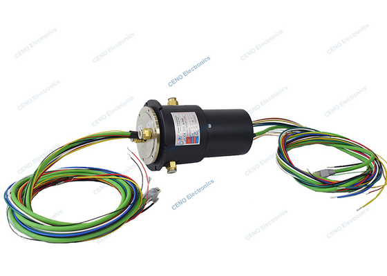 0 - 480V AC/DC Pneumatic Rotary Union Dengan Konektor Listrik / Cincin Slip Sinyal Ethernet