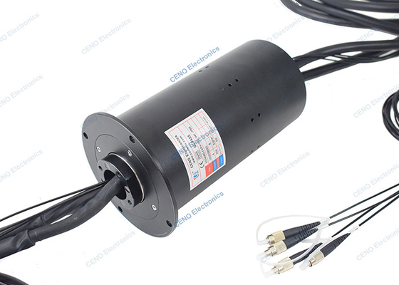 Industri Fiber Optic Rotary Joint Design Slip Ring Terpadu Dengan FORJ