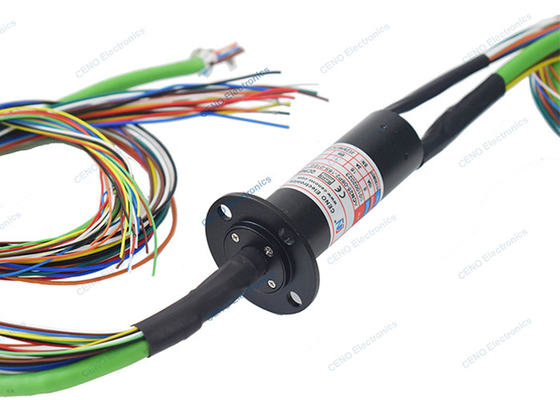 Miniatur 250rpm Ethernet Slip Ring Kapsul kolektor listrik
