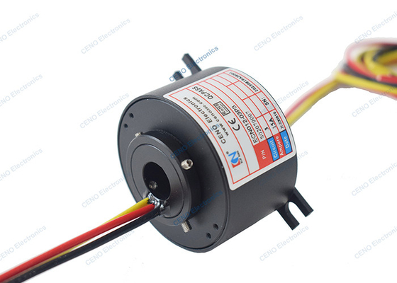 Standar Industri Melalui Bor 3 Wire Slip Ring Collector Dengan Power Electric Swivel
