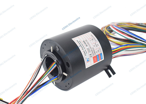 Electrical Through Hole Power Slip Rings 0 - 300rpm Untuk Sistem Industri