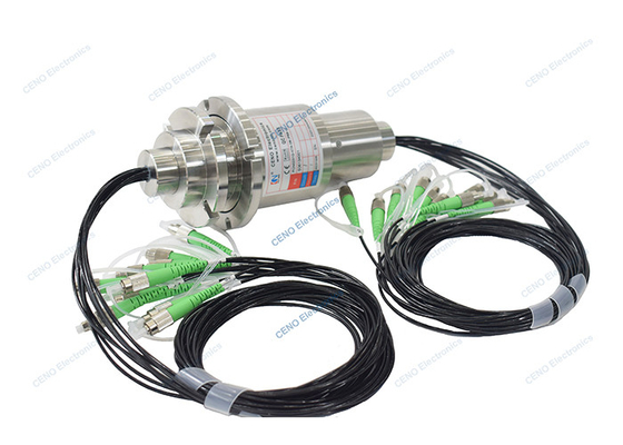 IP68 8 Saluran Serat tipe SM FC-APC Serat optik Rotary Joint FORJs Slip Rings