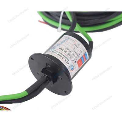 Modbus Signal Slip Ring Dengan 10A Daya Listrik & Flange Untuk Otomatis Industri