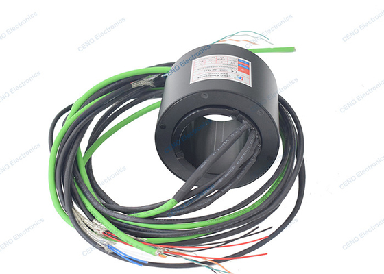Melalui Lubang Waterproof Slip Ring & Rotary Electric And Ethernet Signal Joint