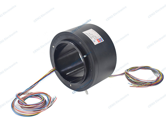 Through-hole Slip Ring dengan ID133mm & 12 Sirkuit 5A Untuk Sistem Industri