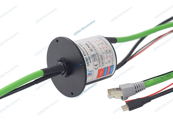 USB 2.0 Signal Slip Ring dengan 1000M Gigabit Ethernet dan Daya Listrik