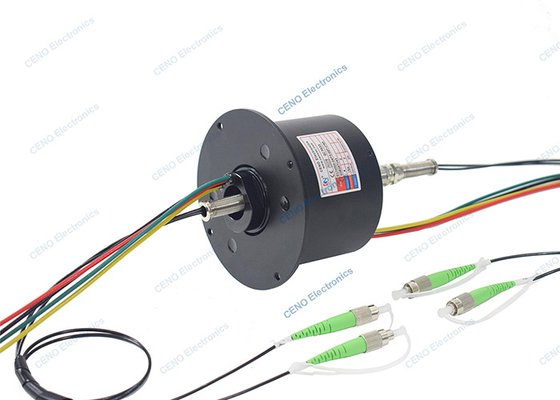 2 SM Fiber Optic Rotary Joint dengan 3 sirkuit 15A Integrate FORJs Slip Ring