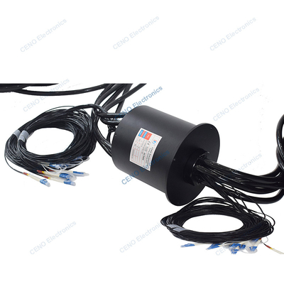 10 Saluran MM Integrasi Serat Optik Rotary Joint dengan Slip Ring Insertion Loss 3.5dB