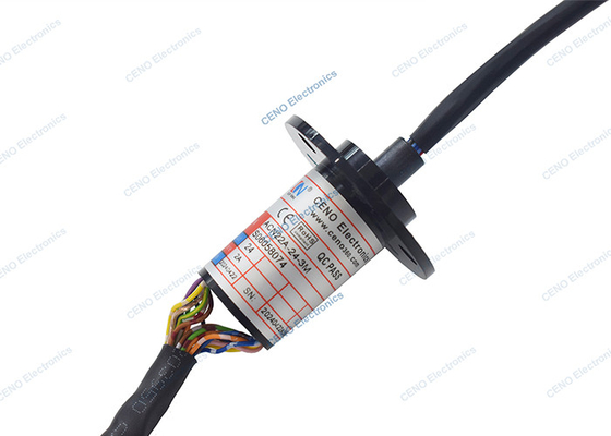 24 Sirkuit 2A Capsule Slip Ring Kecil Dengan Bahan Plastik Teknikal Untuk Robot