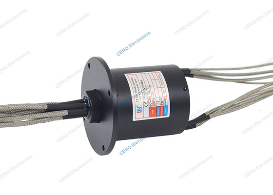 16 Sirkuit K-tipe Thermocouple Signal Slip Ring dengan Flange Untuk Sistem Industri