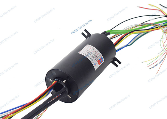 Melalui Hole Slip Ring dengan Ethernet & RS485 Sinyal Untuk Sistem Industri
