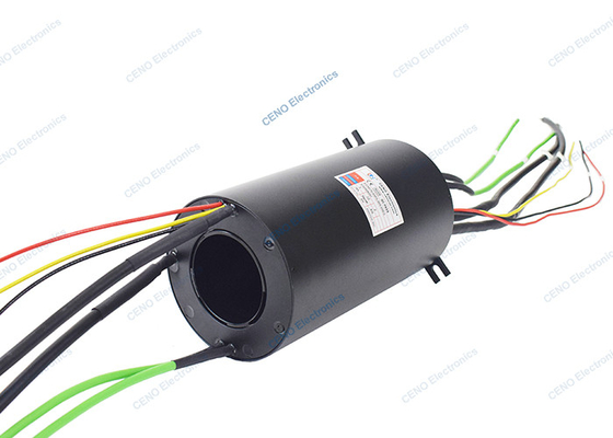 2 Saluran Gigabit Ethernet Signal Slip Ring Dengan Through Hole 70mm