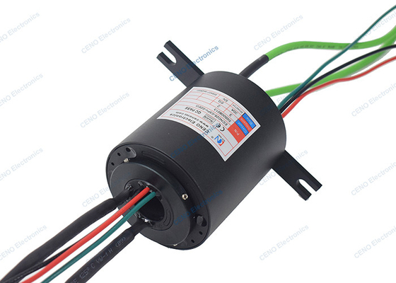 Tingkat Perlindungan IP41 Melalui Bore Slip Ring dengan Gigabit Ethernet Signal dan Instalasi Flange