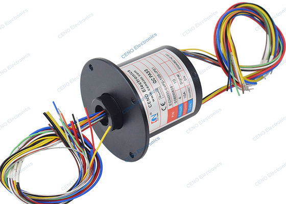 Slip ring sinyal listrik dengan instalasi flange untuk lengan robot