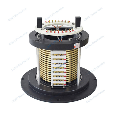 Low Temperature Carbon Brush Slip Ring dengan Through Bore Untuk Mesin Otomatis