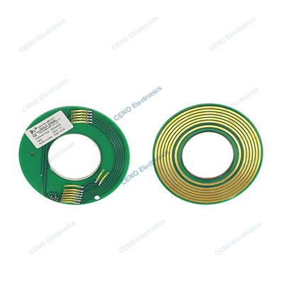 PCB Pancake slip ring dengan sinyal USB & lubang dalam 46mm untuk perangkat listrik