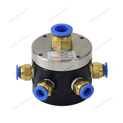6 saluran udara gas pneumatik rotary union slip ring dengan tekanan -100KPa ~ 0.8MPa
