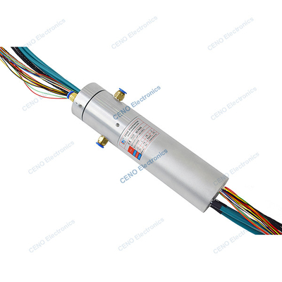 Air Gas Pneumatic hidraulik rotary union slip ring dengan sinyal Ethernet