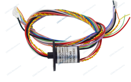 12mm Diameter Eksternal Ringan Slip Suhu Rendah Dengan Daya Listrik Dan Sinyal USB Untuk Lengan Robot