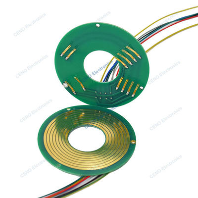 Pancake Slip Ring dengan gaya PCBA dan daya listrik dan sinyal untuk lengan robot