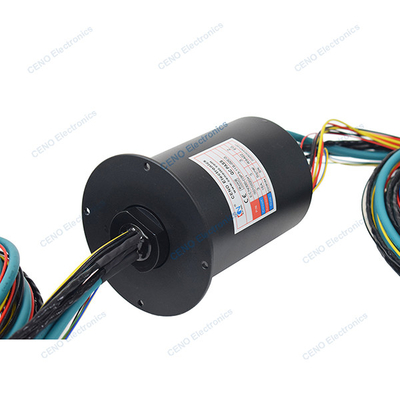 Slip ring yang disesuaikan menggabungkan daya listrik dan sinyal ethernet untuk lengan robot