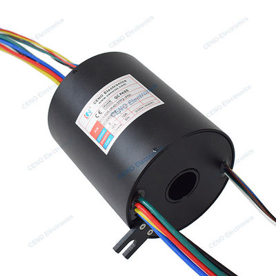 melalui lubang slip ring dikonfigurasi listrik power rotary joint untuk industri