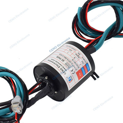 Cincin slip suhu rendah dengan sinyal Ethernet dan lubang tembus daya listrik