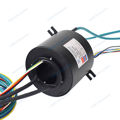 Cincin Slip Melalui Lubang dengan Sirkuit Daya Listrik & Sinyal Ethernet