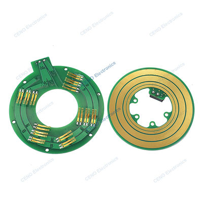 Pancake Slip Ring gaya PCB dengan tenaga listrik dan sinyal CAN untuk lengan robot