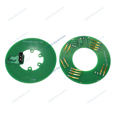 PCB-gaya Pancake Slip Ring dengan daya listrik & sinyal CAN untuk robot