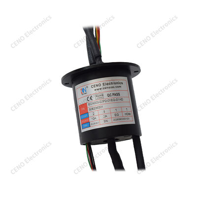 Flange Mount Hybrid Slip Ring for HDMI and Gigabit Ethernet Rotary Transmission