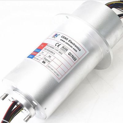 Solid Through Bore IP65 Electrical Rotary Union Untuk Peralatan Limbah Industri