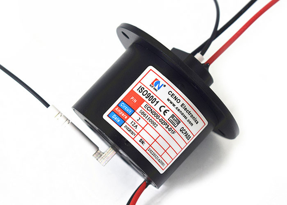 2 Saluran Fiber Optic Rotary Joint 35mm OD Aluminium Alloy Housing Material