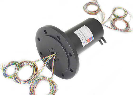 Kecepatan Kerja 300rpm Industrial Slip Ring 30x2A Tetap Dengan Sekrup Logam Mulia